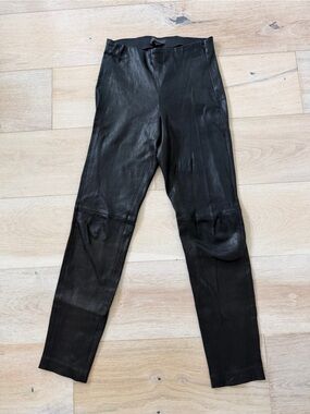 Banana Republic Leather Black Skinny  Pants